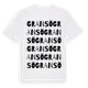 White t-shirt med Gransö ordlek t-shirt