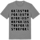 Mid Heather Gray t-shirt med Gränstorp ordlek t-shirt
