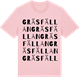 Pink Cotton t-shirt med Gräsfällan ordlek t-shirt