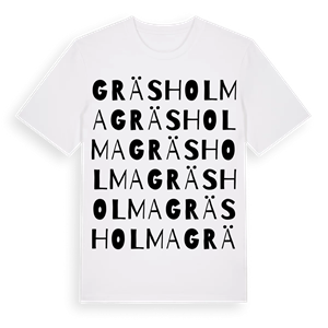 Gräsholma ordlek t-shirt – ekologisk bomull t-shirt från Pinshirt