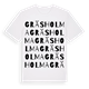 White t-shirt med Gräsholma ordlek t-shirt