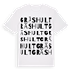 White t-shirt med Gräshult ordlek t-shirt