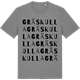 Mid Heather Gray t-shirt med Gräskulla ordlek t-shirt