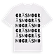 White t-shirt med Gräsmo ordlek t-shirt