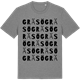 Mid Heather Gray t-shirt med Gräsö ordlek t-shirt