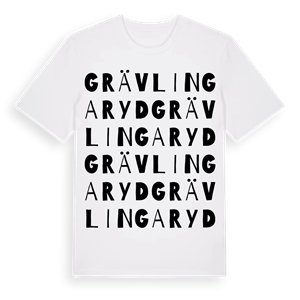 Grävlingaryd ordlek t-shirt – ekologisk bomull t-shirt från Pinshirt
