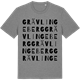 Mid Heather Gray t-shirt med Grävlingeberg ordlek t-shirt