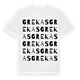 White t-shirt med Grekas ordlek t-shirt