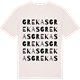 Vintage White t-shirt med Grekas ordlek t-shirt