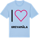 Blue Soul t-shirt med Jag älskar Grevamåla t-shirt stort tryck