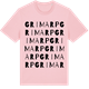 Pink Cotton t-shirt med Grimarp ordlek t-shirt