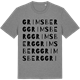 Mid Heather Gray t-shirt med Grimsberg ordlek t-shirt