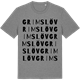 Mid Heather Gray t-shirt med Grimslöv ordlek t-shirt