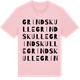 Pink Cotton t-shirt med Grindskulle ordlek t-shirt