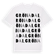 White t-shirt med Grönadal ordlek t-shirt