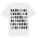 White t-shirt med Grönaholm ordlek t-shirt