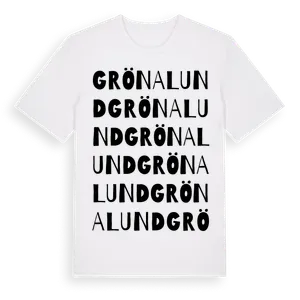 Grönalund ordlek t-shirt – ekologisk bomull t-shirt från Pinshirt