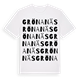 White t-shirt med Grönanäs ordlek t-shirt