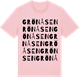 Pink Cotton t-shirt med Grönåsen ordlek t-shirt