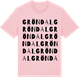 Pink Cotton t-shirt med Gröndal ordlek t-shirt