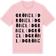 Pink Cotton t-shirt med Grönelid ordlek t-shirt