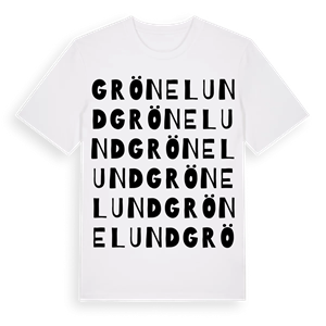 Grönelund ordlek t-shirt – ekologisk bomull t-shirt från Pinshirt