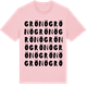 Pink Cotton t-shirt med Grönö ordlek t-shirt