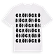 White t-shirt med Grönö ordlek t-shirt