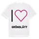Jag älskar Grönslätt t-shirt stort tryck