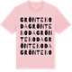Pink Cotton t-shirt med Grönteboda ordlek t-shirt