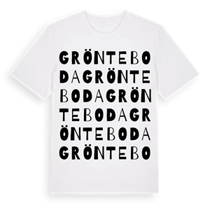Grönteboda ordlek t-shirt – ekologisk bomull t-shirt från Pinshirt