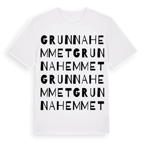 Grunnahemmet ordlek t-shirt – ekologisk bomull t-shirt från Pinshirt