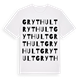 White t-shirt med Grythult ordlek t-shirt