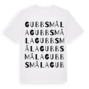 Gubbsmåla ordlek t-shirt – ekologisk bomull t-shirt från Pinshirt