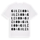 White t-shirt med Guleboda ordlek t-shirt