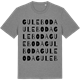 Mid Heather Gray t-shirt med Guleboda ordlek t-shirt