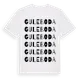 White t-shirt med Guleboda ordlek t-shirt