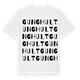 White t-shirt med Gunghult ordlek t-shirt
