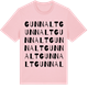 Pink Cotton t-shirt med Gunnalt ordlek t-shirt