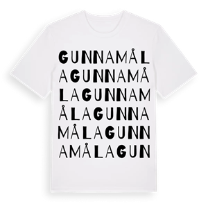 Gunnamåla ordlek t-shirt – ekologisk bomull t-shirt från Pinshirt