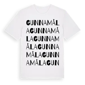 Gunnamåla ordlek t-shirt – ekologisk bomull t-shirt från Pinshirt