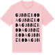 Pink Cotton t-shirt med Gunneboda ordlek t-shirt