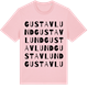 Pink Cotton t-shirt med Gustavlund ordlek t-shirt