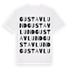 White t-shirt med Gustavlund ordlek t-shirt