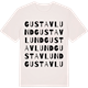 Vintage White t-shirt med Gustavlund ordlek t-shirt