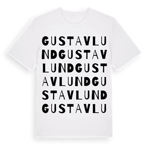 Gustavlund ordlek t-shirt – ekologisk bomull t-shirt från Pinshirt