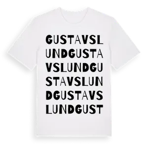 Gustavslund ordlek t-shirt – ekologisk bomull t-shirt från Pinshirt