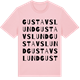 Pink Cotton t-shirt med Gustavslund ordlek t-shirt