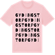 Pink Cotton t-shirt med Gydingstorp ordlek t-shirt