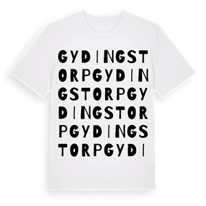 Gydingstorp ordlek t-shirt – ekologisk bomull t-shirt från Pinshirt